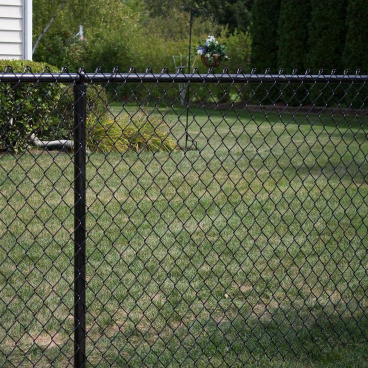 Everbilt 48 in. x 50 ft. 9-Gauge Galvanized Steel Black Chain Link Fence Fabric