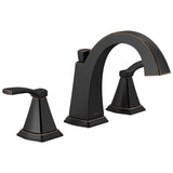 Delta Flynn Oil Rubbed Bronze 2-Handle Widespread WaterSense Bathroom Sink Faucet with Drain
