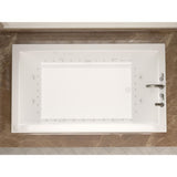 Sapphire 5.5 ft. Rectangular Drop-in Whirlpool and Air Bath Tub in White - Super Arbor