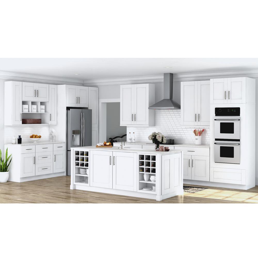 Shaker Assembled 18x34.5x24 in. Drawer Base Kitchen Cabinet with Ball-Bearing Drawer Glides in Satin White