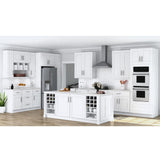 Shaker Assembled 18x34.5x24 in. Drawer Base Kitchen Cabinet with Ball-Bearing Drawer Glides in Satin White