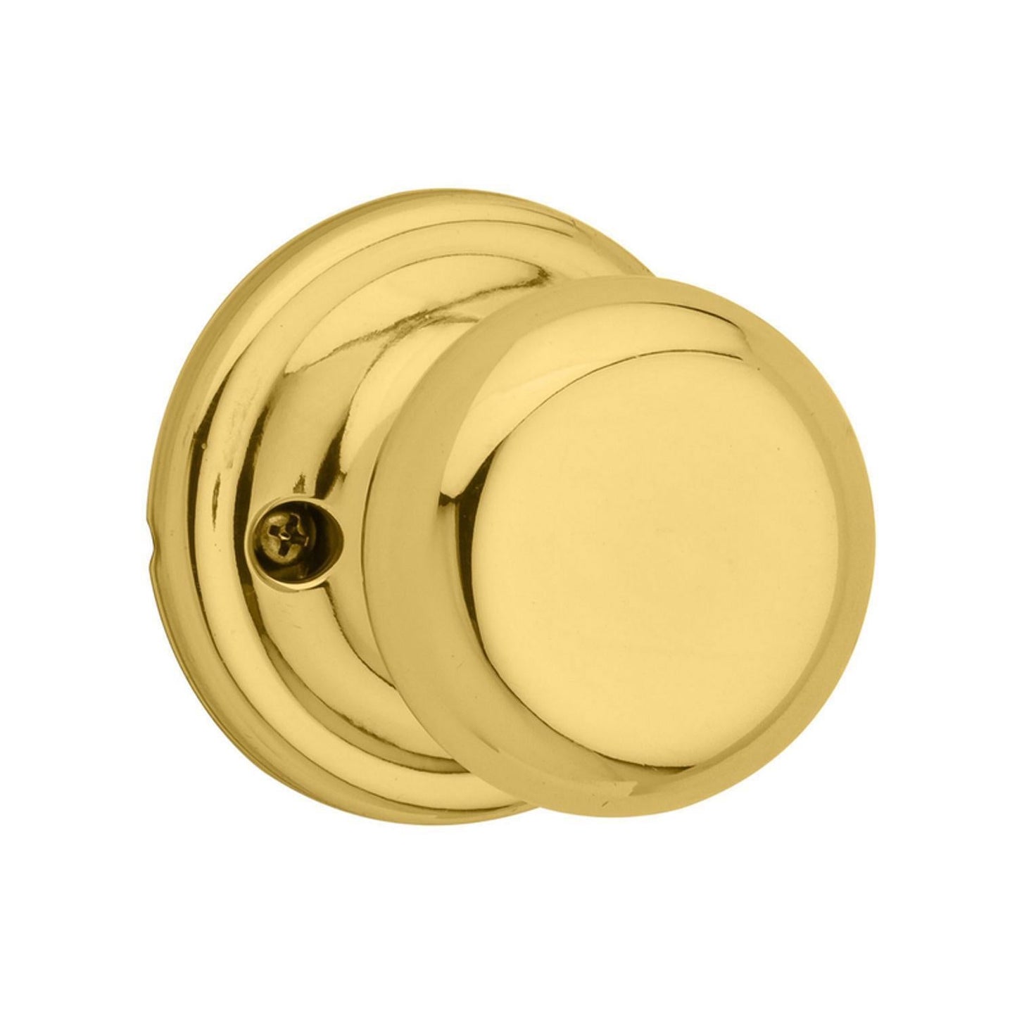 Kwikset Juno Polished Brass Dummy Knob, Universal Handing