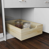 Style Selections 14-in W x 5.5-in H 1-Tier Pull Out Wood Cabinet Organizer