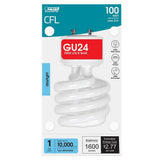 Philips 100-Watt Equivalent Spiral CFL Light Bulb, Daylight 5000K, GU24 Base (6-Pack)