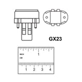 Philips 13-Watt Equivalent PL CFLNI Twin Tube 2-Pin GX23 Base Compact Fluorescent CFL Light Bulb, Soft White 2700K (1-Bulb)
