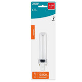 7-Watt Equivalent PL CFLNI Twin Tube 2-Pin G23 Base Compact Fluorescent CFL Light Bulb, Soft White 2700K (1-Bulb)