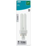 13W Equiv PL CFLNI Quad Tube 2-Pin Plug-in GX23-2 Base Compact Fluorescent CFL Light Bulb, Cool White 4100K (6-Pack)