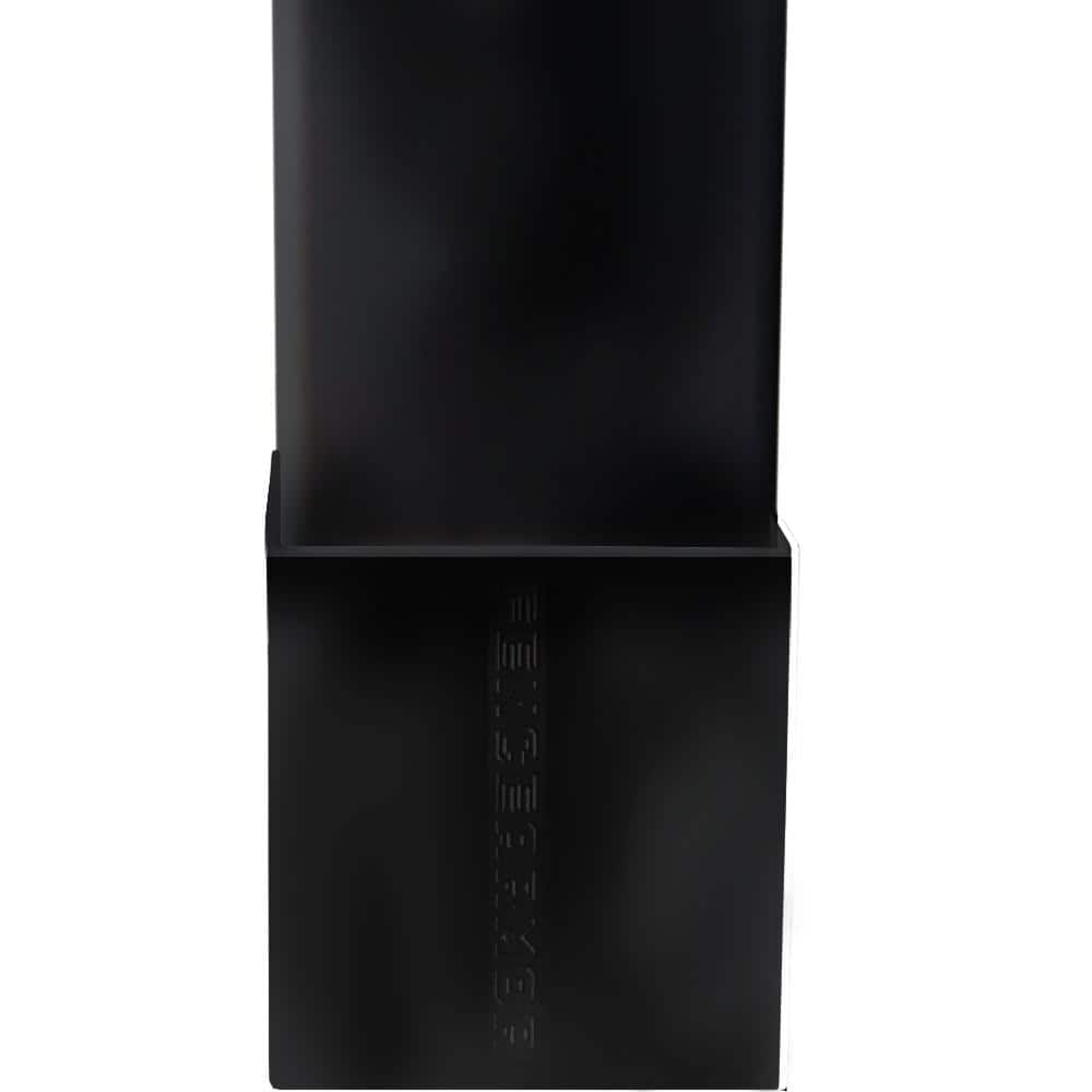 Fence Armor 2 in. L x 2 in. W x 3 in. H Black Ornamental Fence Post Guard