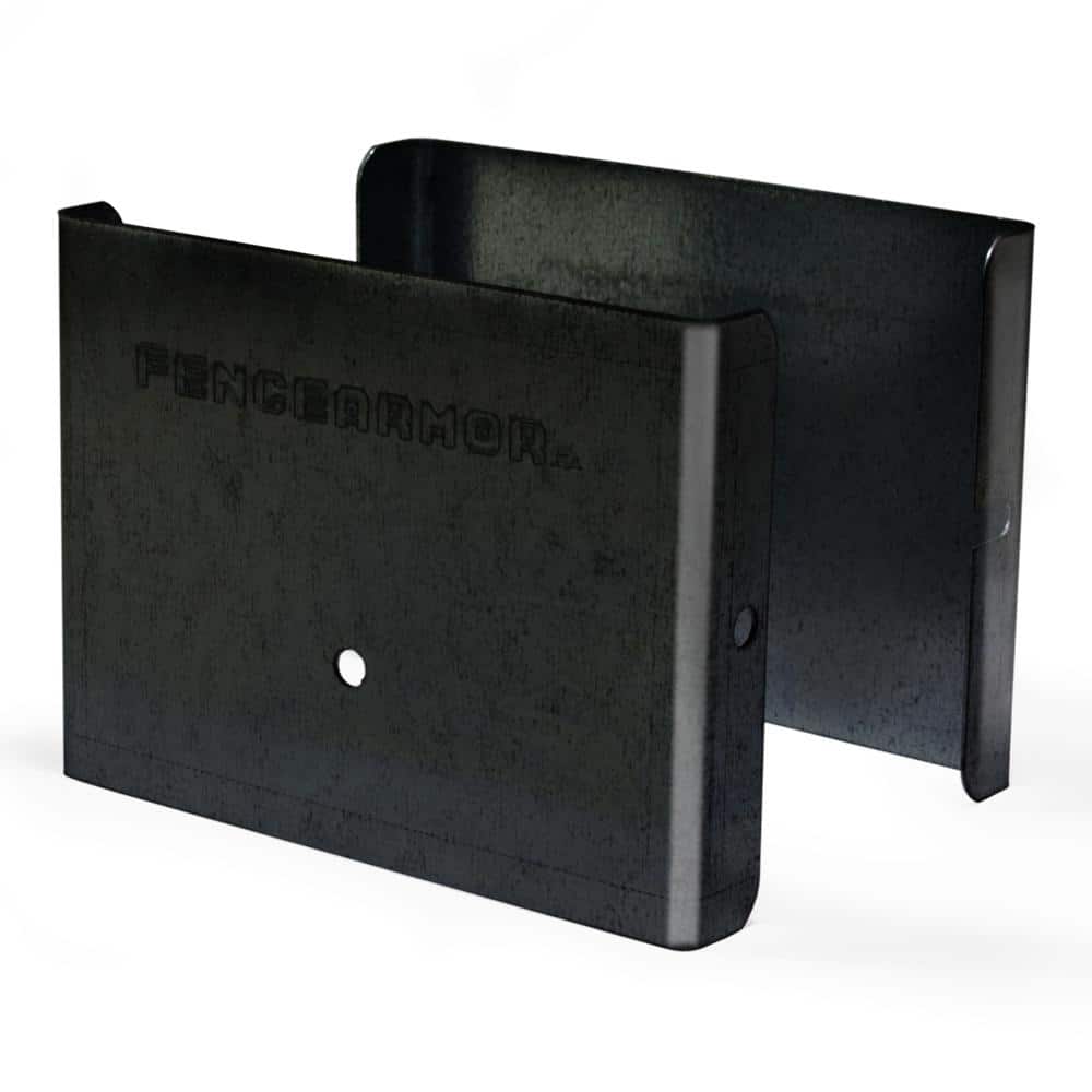 Fence Armor 4 in. L x 1/4 ft. H x 1/2 in. D Black Demi Fence Post Guard for Wood or Vinyl