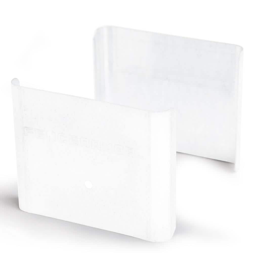Fence Armor White Demi Fence Post Guard 3.5 in. L x 3 in. H x .5 in. D for Wood