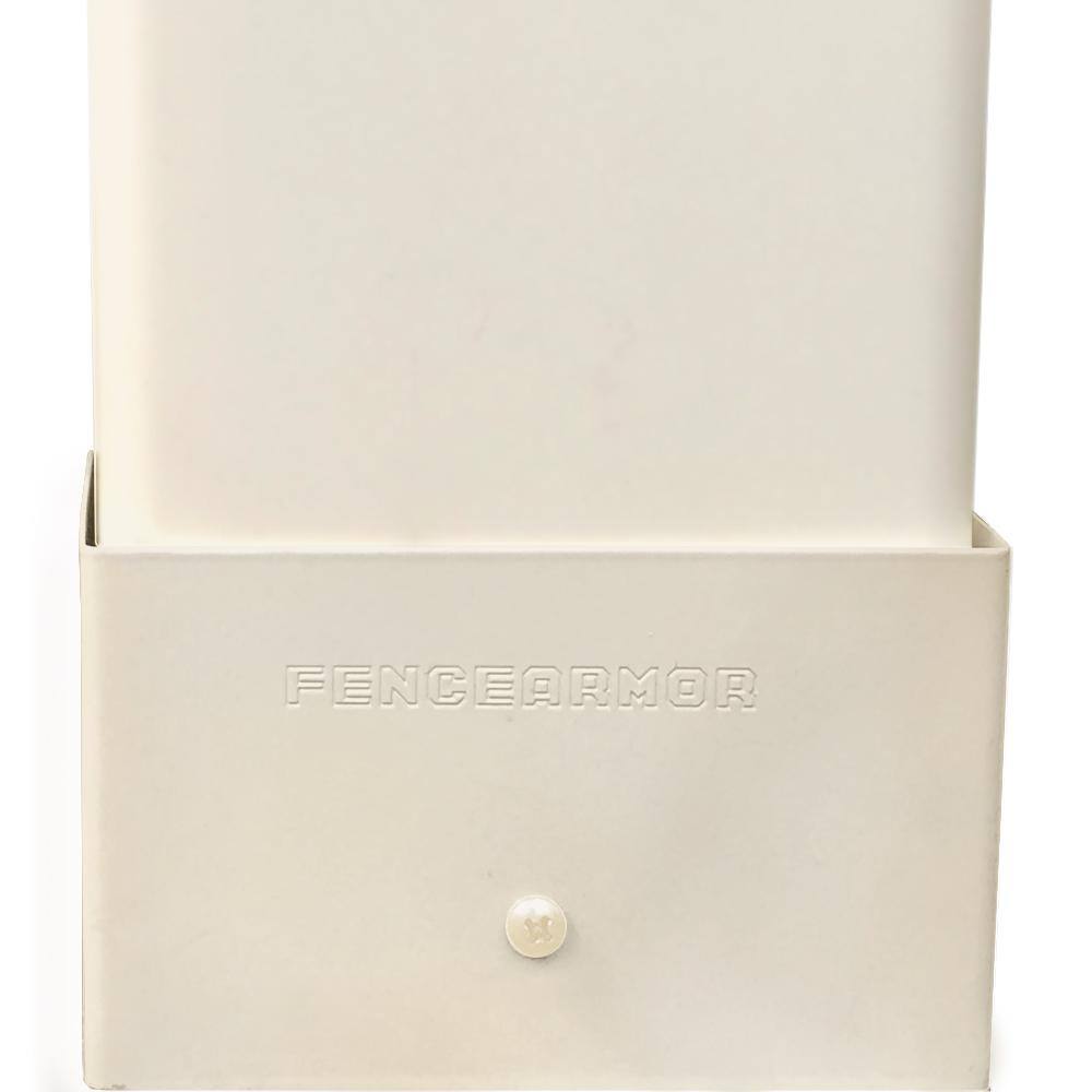 Fence Armor 5 in. L x 1/4 ft. H x 1/2 in. D Almond Demi Fence Post Guard for Wood or Vinyl