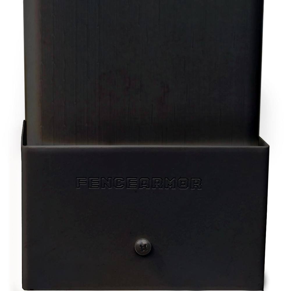 Fence Armor 5 in. L x 1/4 ft. H x 1/2 in. D Black Demi Fence Post Guard for Wood or Vinyl