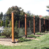 Fence Armor Black Fence Post Guard 4.5 in. L x 4.5 in. W x 3 in. H for Wood