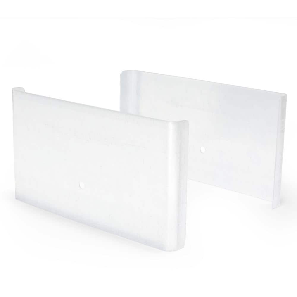 Fence Armor White Demi Fence Post Guard 5.5 in. L x 3 in. H x .5 in D for Wood