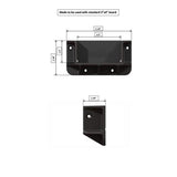 FENCE & DECK RITE 2 in. x 4 in. Privacy Fence/Wall Brackets Fits Standard Railings Reinforced Black Polypropylene (48-Piece)