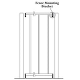 White Fence Mounting Bracket for 1 in. Square Rails