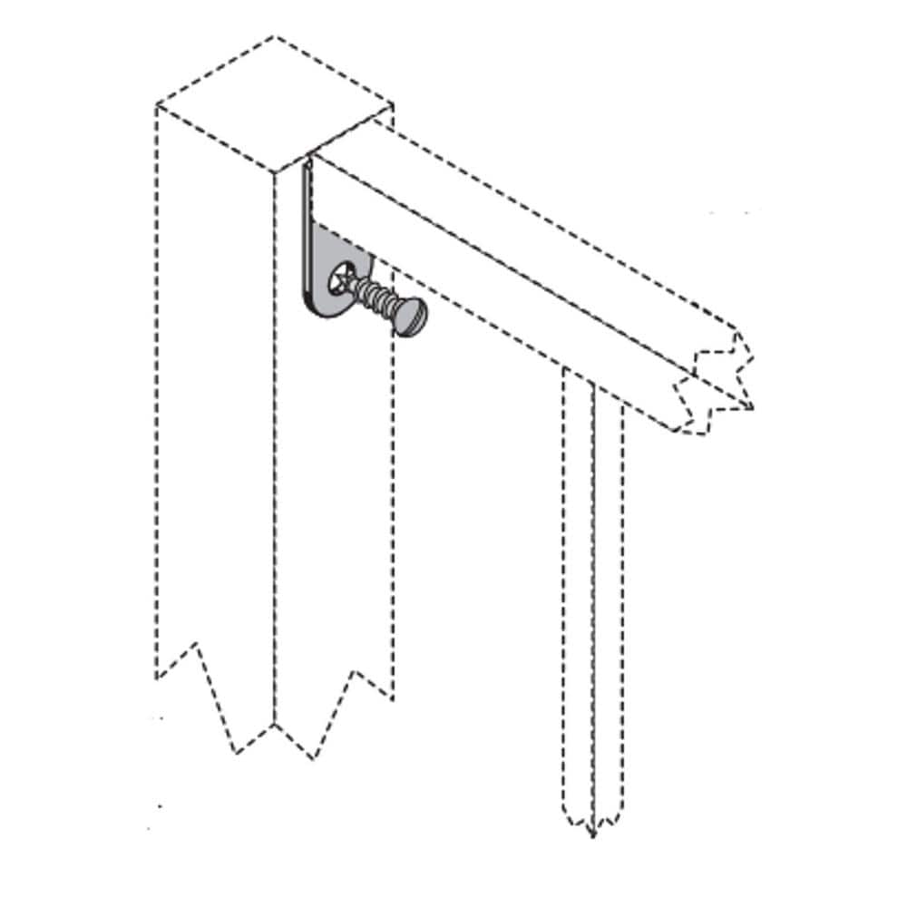 White Fence Mounting Bracket for 1 in. Square Rails