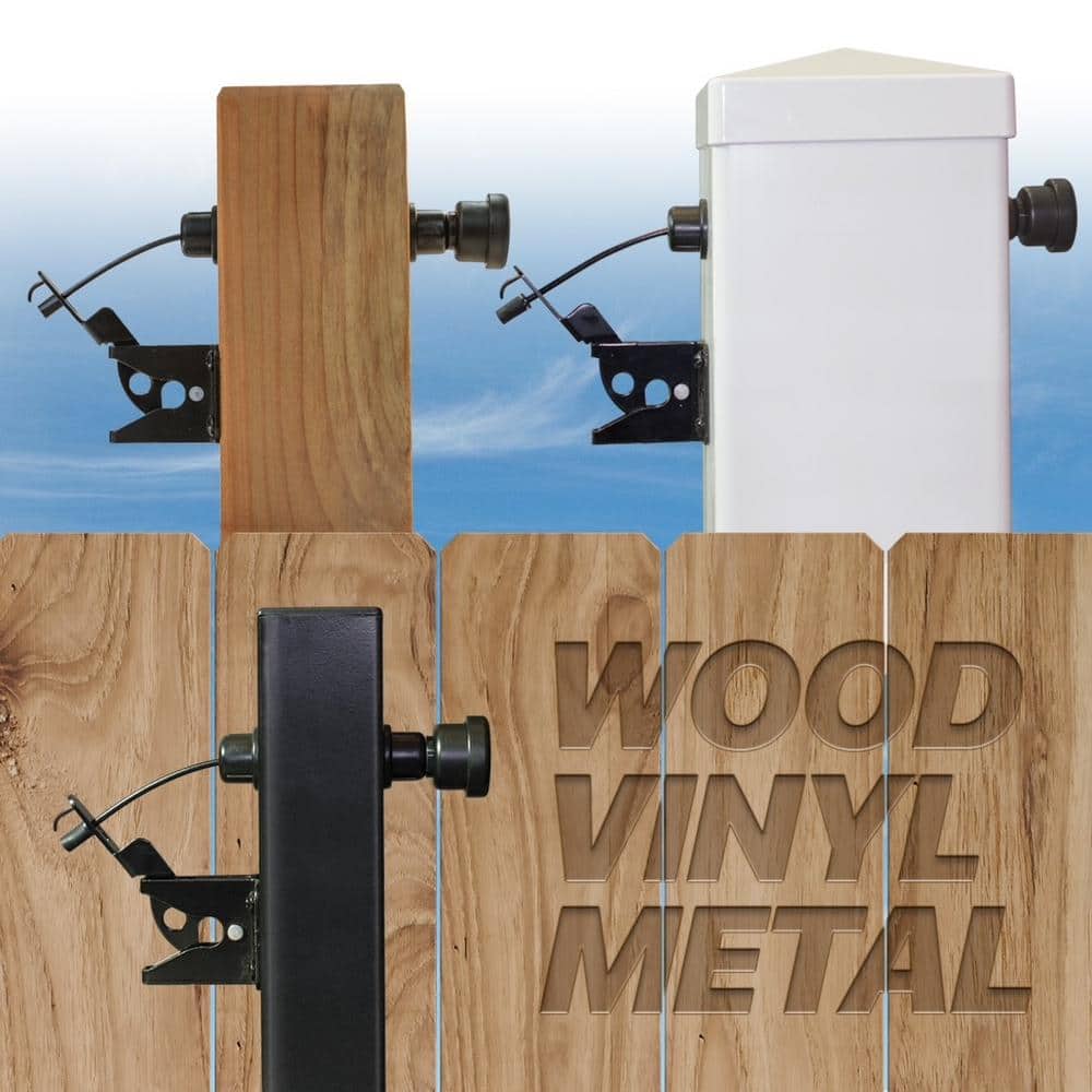 Black All-In-One Two Sided Gate Latch