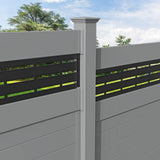 Woodgrain Gray Vinyl Fence Transition Fence Post Bracket