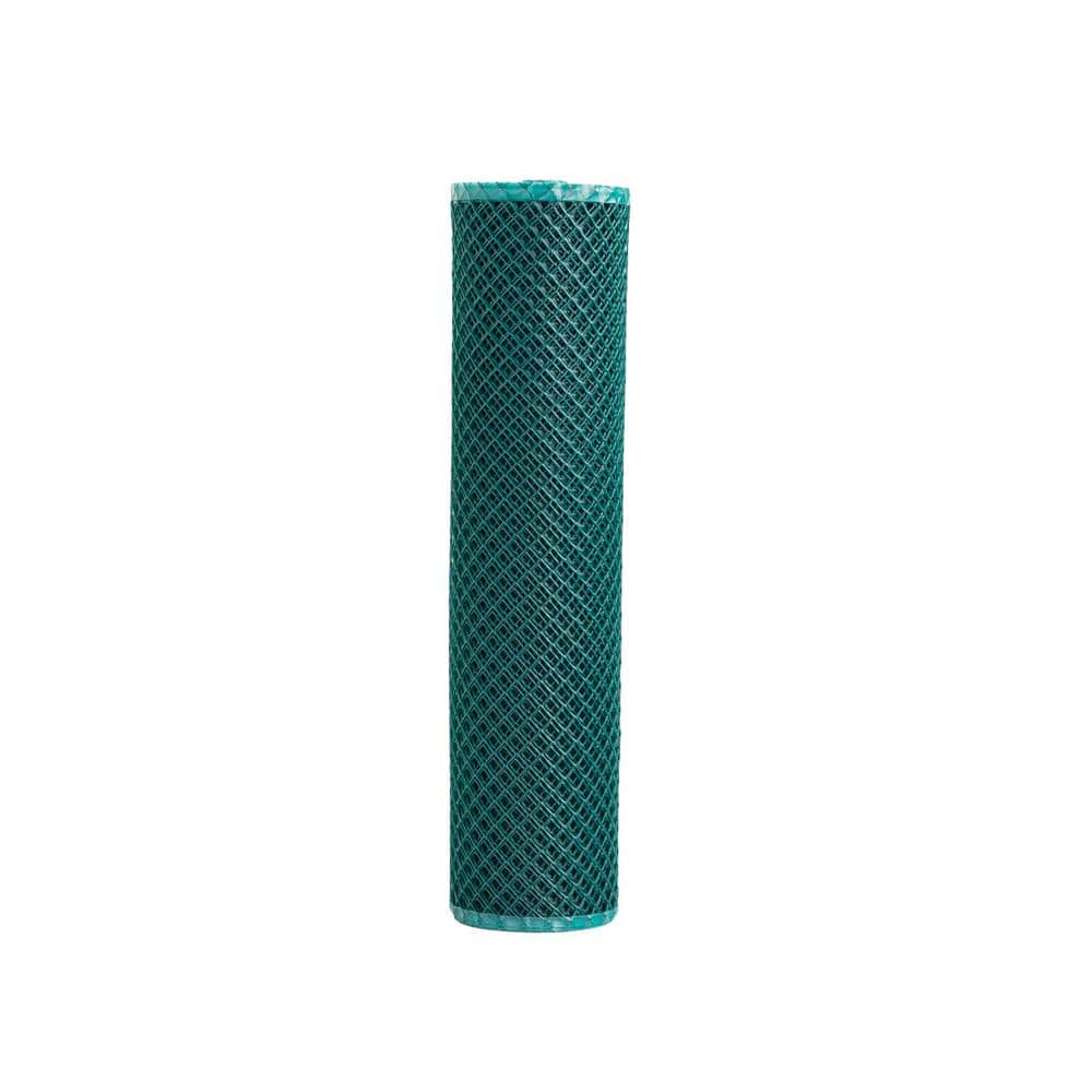 Fencer Wire 2 ft. x 25 ft. and 3/4 in. Dia Mesh Green Diamond Plastic Poultry Netting