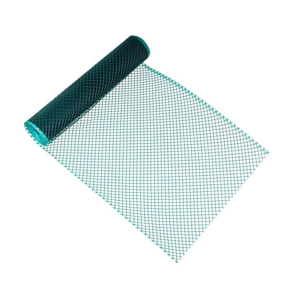 Fencer Wire 2 ft. x 25 ft. and 3/4 in. Dia Mesh Green Diamond Plastic Poultry Netting