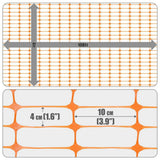 Fencer Wire 4 ft. x 100 ft. Outdoor Safety Fence, Plastic Fencing Roll for Construction Fencing Pet Fencing and Event Fencing
