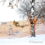 Fencer Wire 4 ft. x 100 ft. Outdoor Safety Fence, Plastic Fencing Roll for Construction Fencing Pet Fencing and Event Fencing