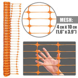 Fencer Wire 4 ft. x 100 ft. Outdoor Safety Fence, Plastic Fencing Roll for Construction Fencing Pet Fencing and Event Fencing
