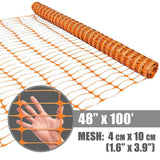 Fencer Wire 4 ft. x 100 ft. Outdoor Safety Fence, Plastic Fencing Roll for Construction Fencing Pet Fencing and Event Fencing