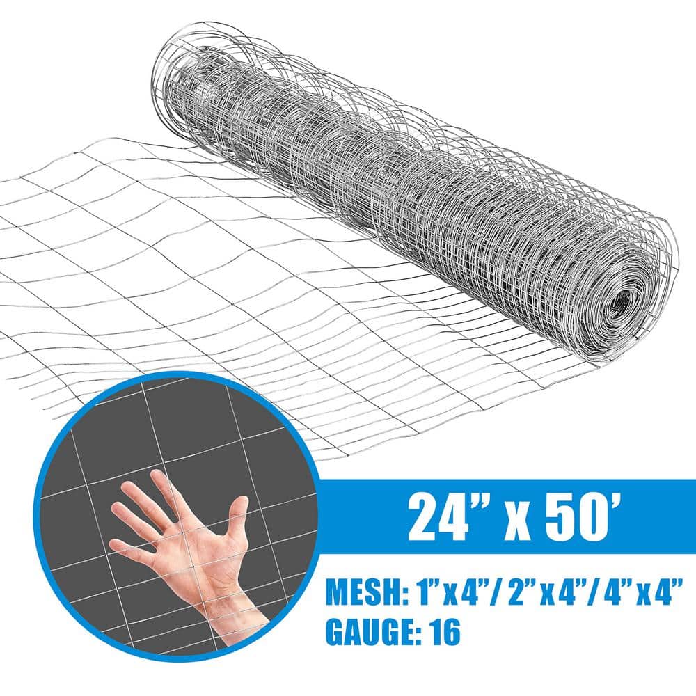 Fencer Wire 2 ft. x 50 ft. 16-Gauge Galvanized Rabbit Fence