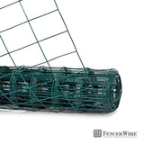 Fencer Wire 2 ft. x 25 ft. 16-Gauge Green PVC Coated Welded Wire Fence with Mesh Size 3 in. x 2 in.