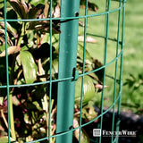 Fencer Wire 2 ft. x 25 ft. 16-Gauge Green PVC Coated Welded Wire Fence with Mesh Size 3 in. x 2 in.