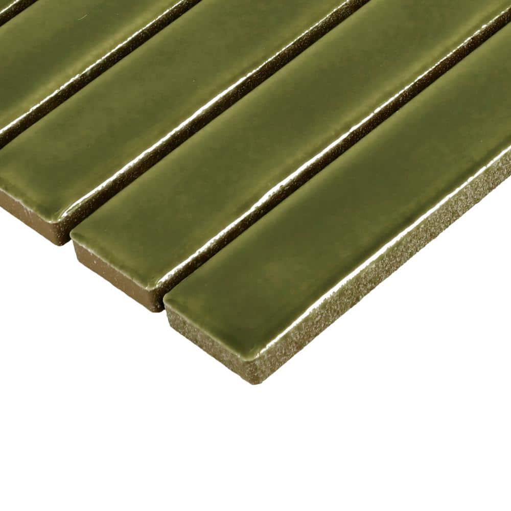 Daltile Artcrafted Fern 11-1/2 in. x 10 in. Glazed Ceramic Straight Joint Mosaic Tile (8.3 sq. ft./case)