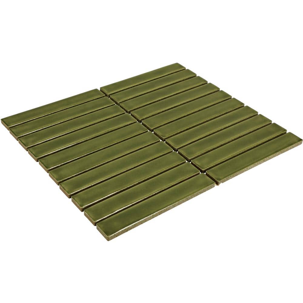 Daltile Artcrafted Fern 11-1/2 in. x 10 in. Glazed Ceramic Straight Joint Mosaic Tile (8.3 sq. ft./case)