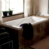 Evolution 60 in. x 36 in. Whirlpool Tub with EverClean Reversible Drain in White - Super Arbor