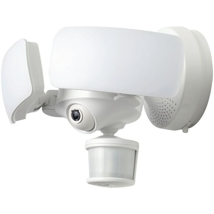 Maximus White Smart Motion Activated Outdoor Integrated LED Camera Floodlight