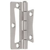 2-1/2 in. Satin Nickel Non-Mortise Hinges (2-Pack) - Super Arbor