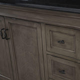 Naples 30 in. W Bath Vanity Cabinet Only in Distressed Grey with Right Hand Drawers - Super Arbor