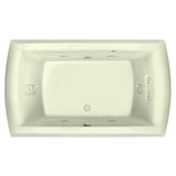 Riviera Motif 72 in. Acrylic Center Drain Rectangular Drop-in Air Bath/ Whirlpool Bathtub with Heater in White - Super Arbor