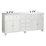 Hampton Harbor 45 in. W x 22 in. D Bath Vanity in White with Natural Marble Vanity Top in White Natural