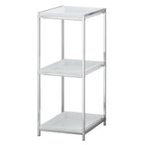 Wayar 12.2 in. W 3-Tier Shelf with Tray in Silver - Super Arbor