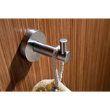 Caster Series Single Robe Hook in Brushed Nickel - Super Arbor