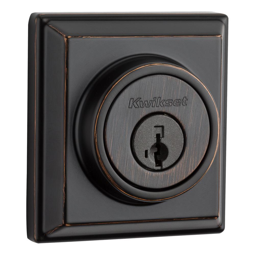 914 Signature 2nd Gen Contemporary Satin Nickel Deadbolt Featuring SmartKey and Home Connect Technology - Super Arbor