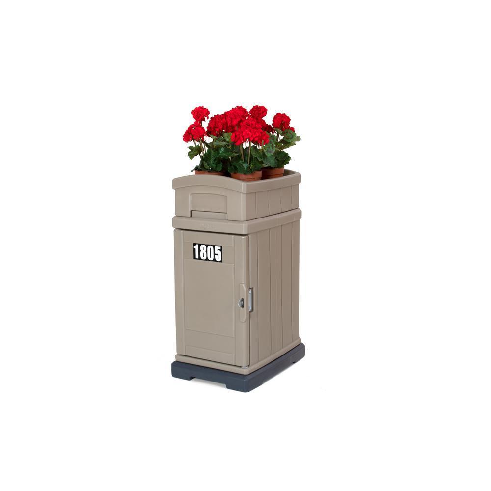 Hide Away Lockable Parcel Delivery and Storage Box in Tan - Super Arbor