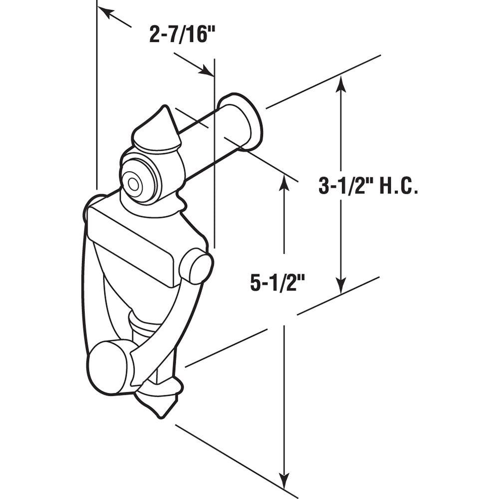 Satin Nickel Door Knocker and 180-Degree Viewer - Super Arbor