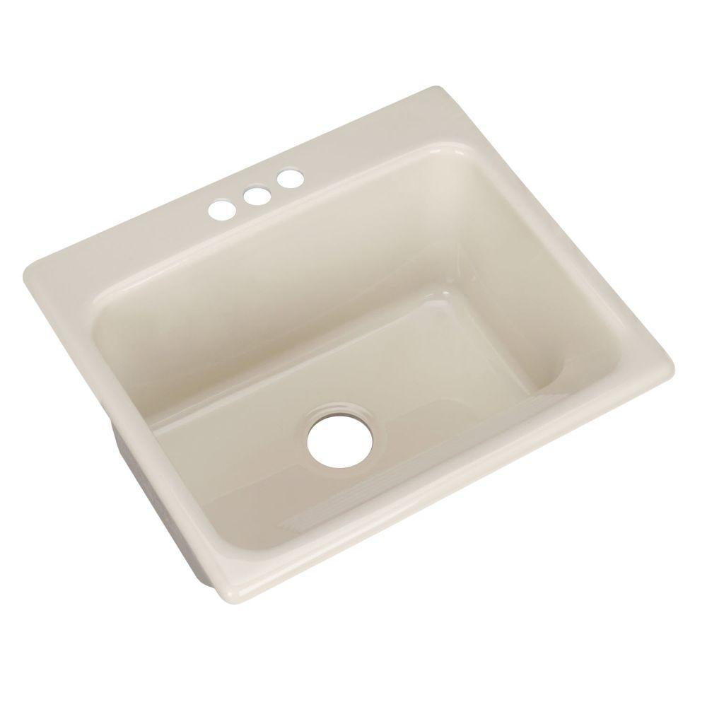 Kensington Drop-In Acrylic 25 in. 3-Hole Single Bowl Utility Sink in Ice Grey - Super Arbor