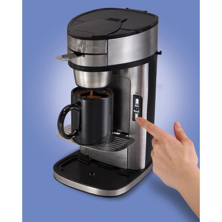 Stainless Steel Single Serve Coffee Maker with Built-In Filter