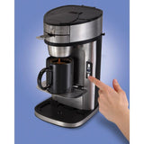 Stainless Steel Single Serve Coffee Maker with Built-In Filter