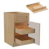 Home Decorators Collection Washington 15 in. W x 24 in. D x 34.5 in. H Assembled Plywood Base Kitchen Cabinet in Oak with Soft Close Door RH