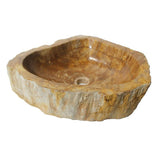 Eden Bath Natural Stone Mid-Sized Vessel Sink in Petrified Wood